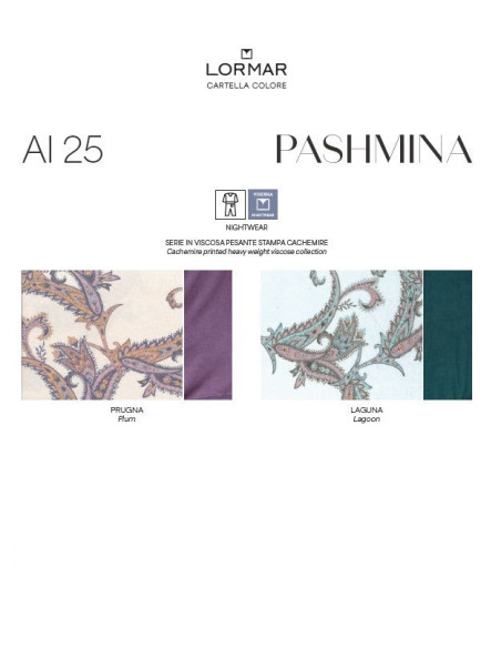 Woman heavy viscose jersey and cachemire pattern Lormar Pashmina PAS653821