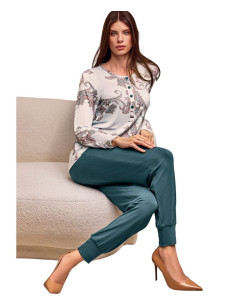 Pigiama donna in viscosa pesante fantasia Lormar Pashmina PAS653821