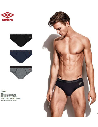 Gruppo 6 slip uomo in cotone elasticizzato Umbro UIB5467S