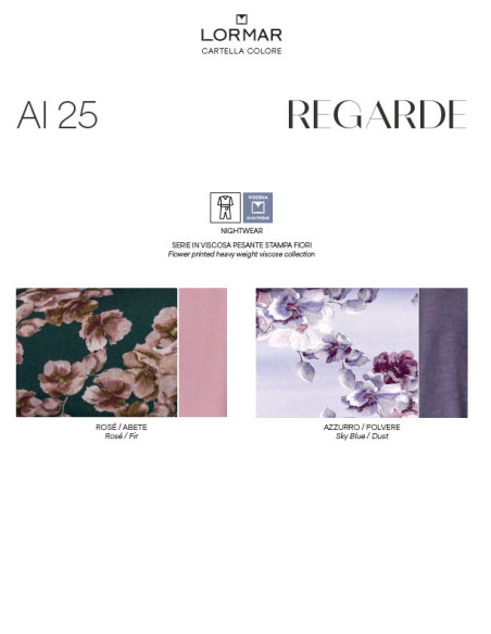 Pigiama donna in viscosa pesante fantasia Lormar Regarde REA653843