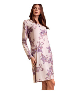 Camicia da notte in viscosa pesante fantasia Lormar Pashmina PAS633823