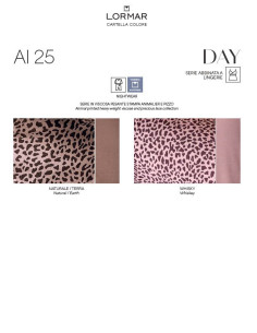 Pigiama donna in viscosa pesante animalier Lormar Day DAY653808 2