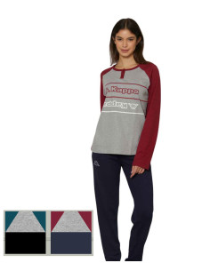 Pigiama donna in jersey di cotone caldo Kappa KWW25100