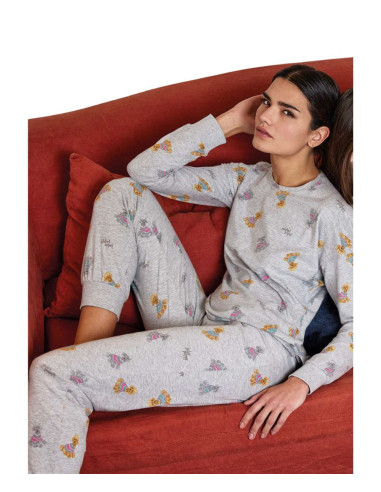 Warm cotton jersey women's pajamas Jadea Home 5245