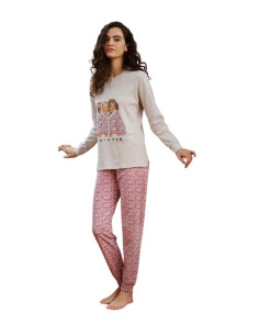 Pigiama donna in jersey di cotone caldo Enrico Coveri EP6249 2