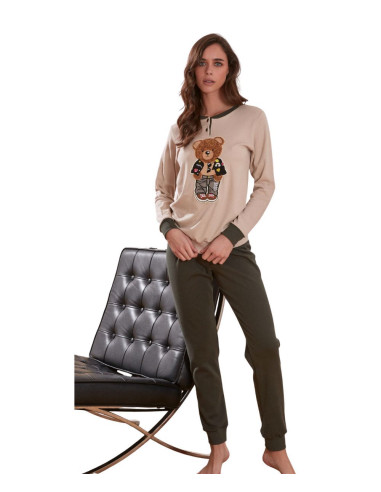 Women's warm cotton jersey pajamas Intimami ID1418