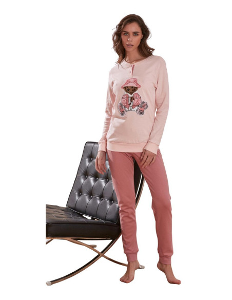 Women's warm cotton jersey pajamas Intimami ID1416