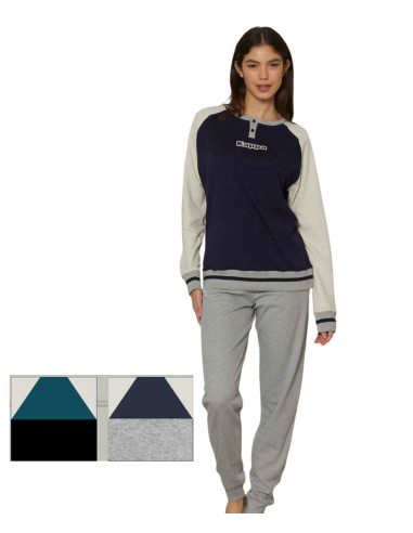 Women's warm cotton jersey pajamas Kappa KWW25108