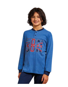 Boy's warm cotton jersey pajamas Il Granchietto GP4137 2