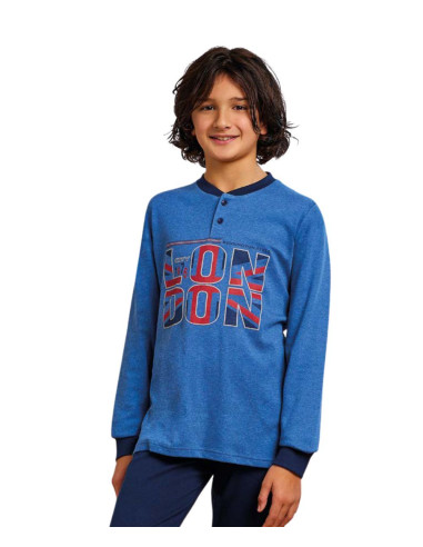 Boy's warm cotton jersey pajamas Il Granchietto GP4137