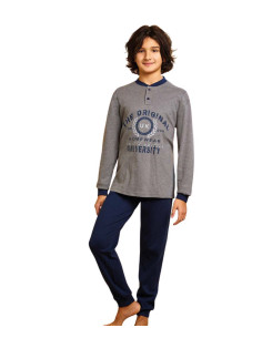 Boy's warm cotton jersey pajamas Il Granchietto GP4139 2