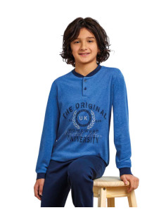 Boy's warm cotton jersey pajamas Il Granchietto GP4139