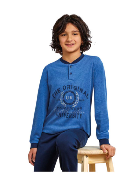 Boy's warm cotton jersey pajamas Il Granchietto GP4139