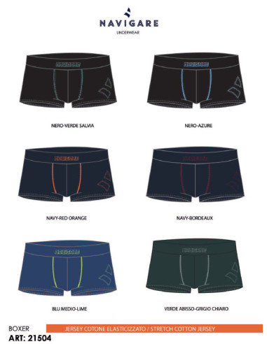 Group 6 men stretch cotton boxer Navigare 21504