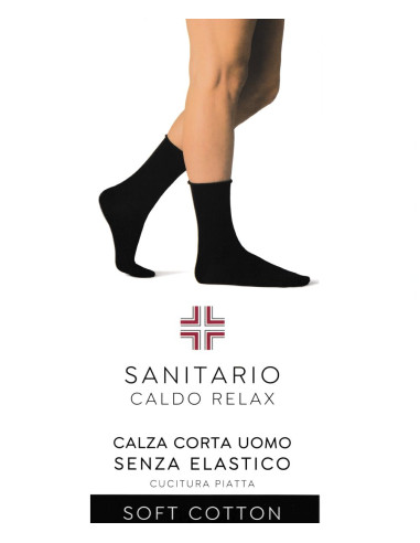 Group of 6 men's SANITARY loosened short socks in warm cotton Pezzini UCZ-752 Relax