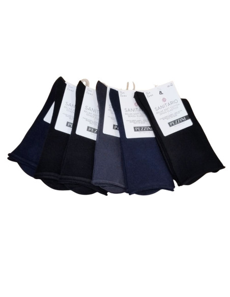 Group of 6 men's SANITARY loosened short socks in warm cotton Pezzini UCZ-752 Relax