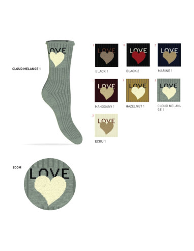 Women's loosened warm stretch cotton short socks Coveri Chanel 13ASS