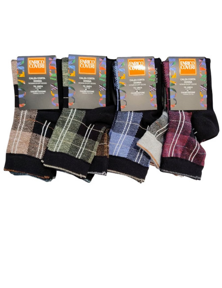 Women's warm stretch cotton short socks Coveri Self-25