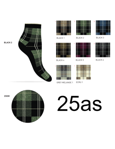 Women's warm stretch cotton short socks Coveri Self-25