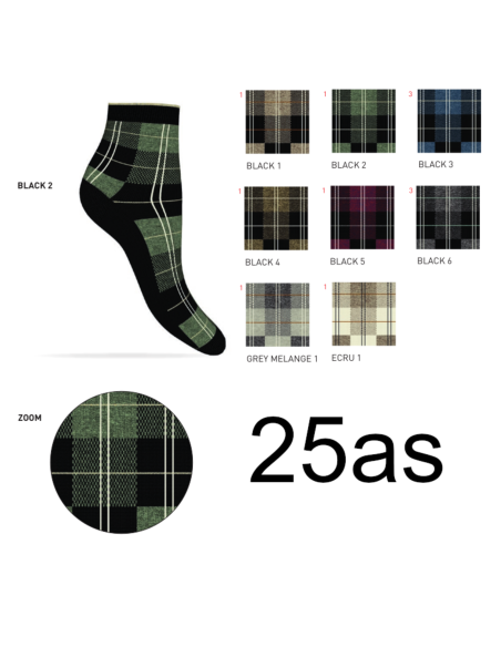 Women's warm stretch cotton short socks Coveri Self-25