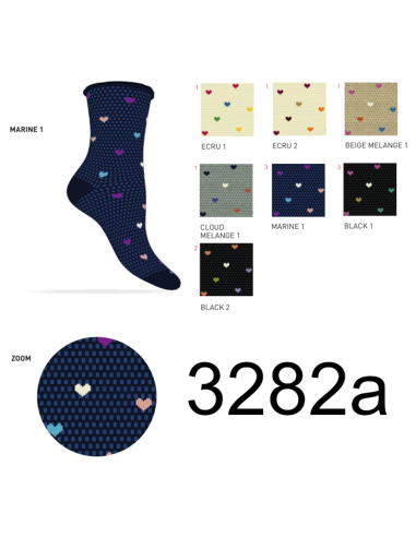 Women's warm stretch cotton short socks Coveri Elisa 328