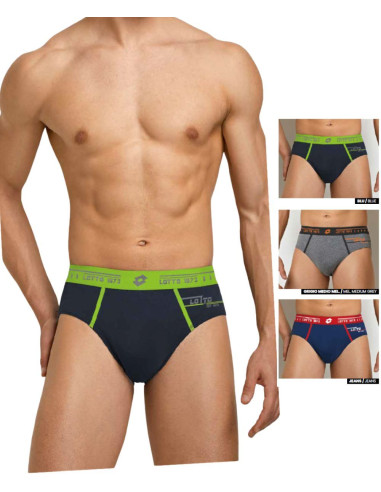 Gruppo 6 slip uomo in cotone elasticizzato Lotto LS1355