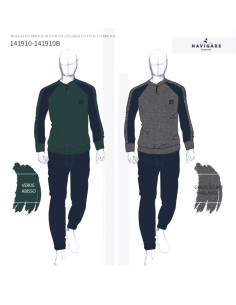 Pigiama uomo calibrato in jersey di cotone caldo Navigare 141910C 2