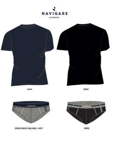 Completo uomo con t-shirt e slip Navigare 21563