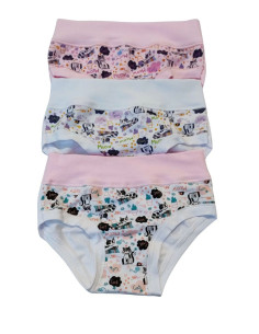 Gruppo 6 slip bambina in cotone elasticizzato Alvada B9608