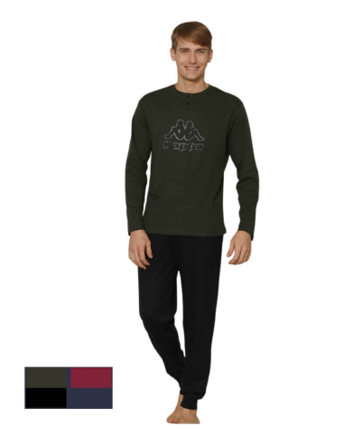 Men's warm cotton jersey pajamas Kappa KMW25003