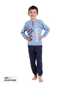 Boy's warm cotton jersey pajamas Martellina M2003 2