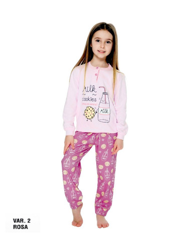 Pigiama da bambina in CALDO cotone Martellina M2006