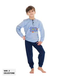 Boy's warm cotton jersey pajamas Martellina M2002