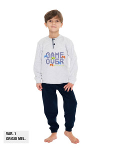 Boy's warm cotton jersey pajamas Martellina M2002 2