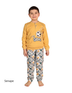 Boy's warm cotton jersey pajamas Gary 2036
