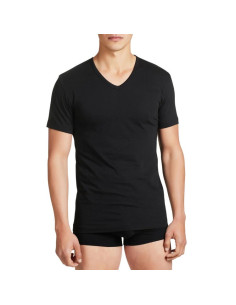Gruppo 2 t-shirt uomo a V in puro cotone Ragno 601418