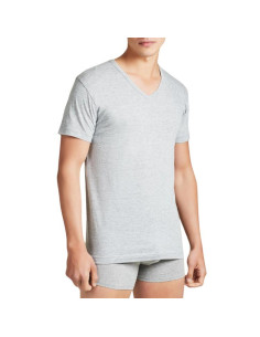 Gruppo 2 t-shirt uomo a V in puro cotone Ragno 601418 2