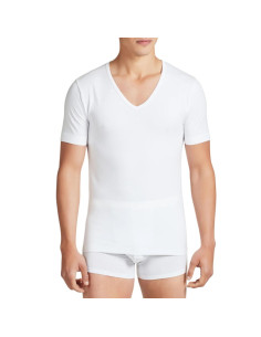 Gruppo 2 t-shirt uomo a V in cotone elasticizzato Ragno 611478