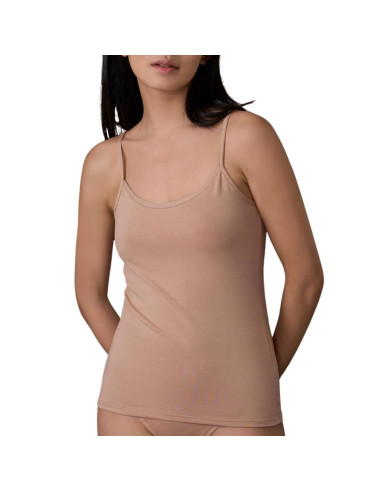Top donna a spallina stretta in cotone elasticizzato Ragno Dm05AE