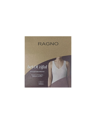 Women's stretch cotton wide shoulder vest Ragno DM05AY