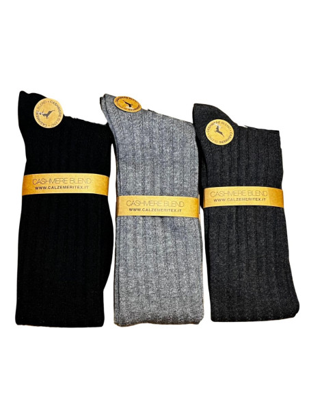 MEN'S LONG CASHMERE MERITEX 1510 SOCKS (1 PAIR)