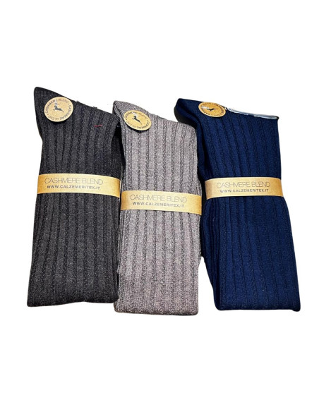 MEN'S LONG CASHMERE MERITEX 1510 SOCKS (1 PAIR)