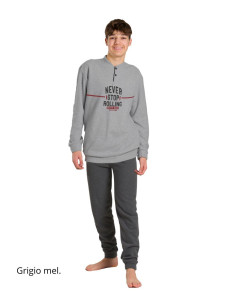 Boy's warm plush cotton jersey pajamas Martellina M4010 2