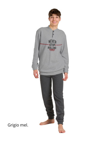 Boy's warm plush cotton jersey pajamas Martellina M4010