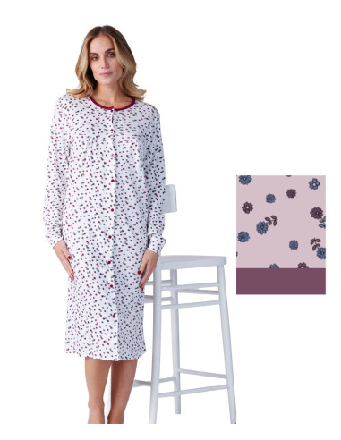 Camicia da notte donna clinica in jersey di cotone caldo Karelpiu' KF9012