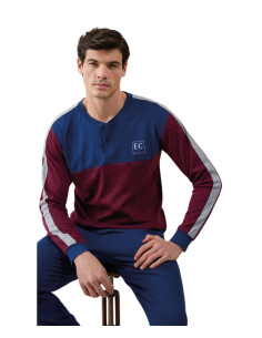 Men's warm cotton jersey pajamas Enrico Coveri EP2189