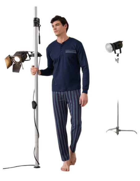 Men's warm cotton jersey pajamas Enrico Coveri EP2194