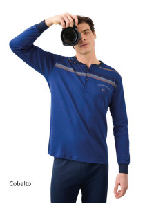Men's warm cotton jersey pajamas Enrico Coveri EP2196