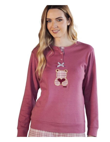 Pigiama donna in jersey di cotone caldo Irge MII2413