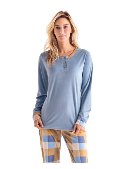 Women's coral micro pile pajamas Infiore Supermadras SMD652866